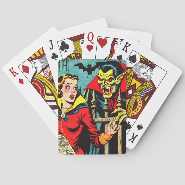 Jeu De Cartes Retro Horror Vampire Comics (dos)