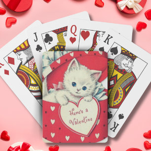Jeu De Cartes Rétro Kitten Vintage en boîte Casquette Saint Vale