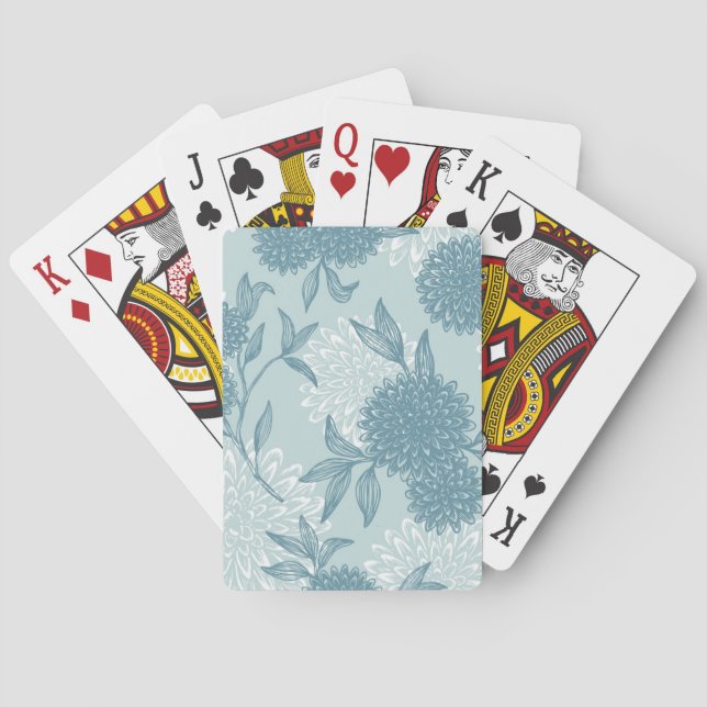Jeu De Cartes Rétro motif floral 2 3 (dos)