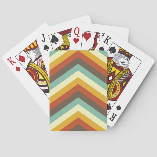 Jeu De Cartes Retro Rhythm Chevron (dos)