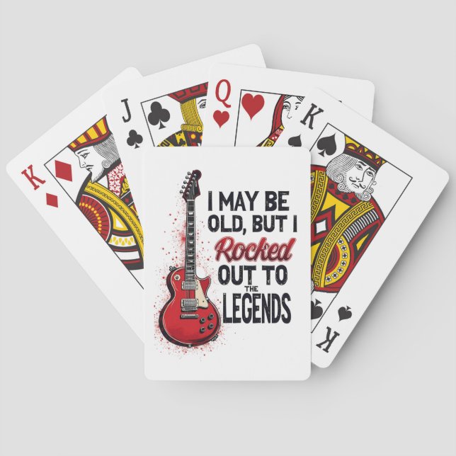 Jeu De Cartes Retro Rock Guitare Classique Musique Nostalgie Des (dos)