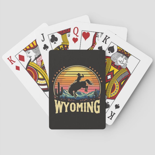 Jeu De Cartes Retro Wyoming Cowboy (dos)