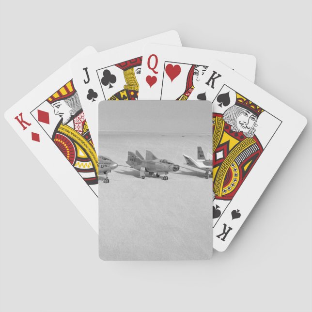 Jeu De Cartes Rétros cartes de jeu d'avion de chasse (dos)