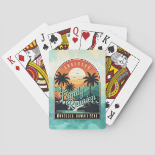 Jeu De Cartes Réunion de famille rétro tropical ID1135