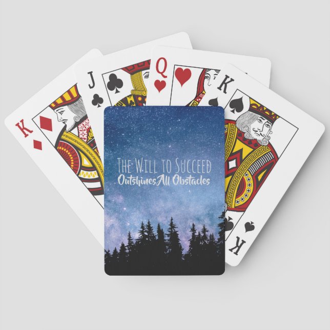 Jeu De Cartes Réussir Motivational Inspirational Citation Stars (dos)