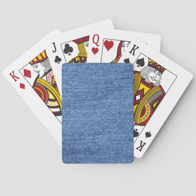 Jeu De Cartes Revêtement bleu blanc Denim - Regarder l'image (dos)