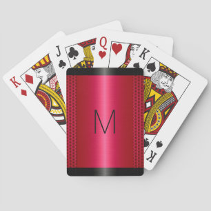 Jeu De Cartes Revêtement métallique en acier inoxydable rouge mé