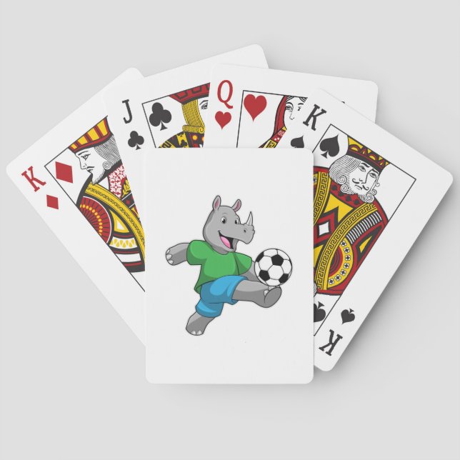 Jeu De Cartes Rhino comme joueur de football avec Soccer (dos)