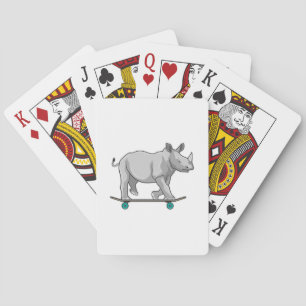 Jeu De Cartes Rhino en patinage avec skateboard