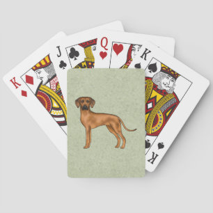 Jeu De Cartes Ridback rhodésien Chien de race Lion d'Afrique Ver