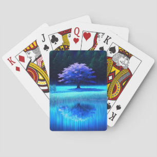 Jeu De Cartes Riverbank éclairée et le mystérieux arbre