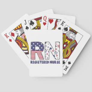 Jeu De Cartes RN Infirmière inscrite 4 juillet subtile Américain