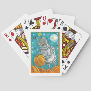 JEU DE CARTES ROBOT PICER CITROUILLES, HALLOWEEN HOMME MÉCANIQUE