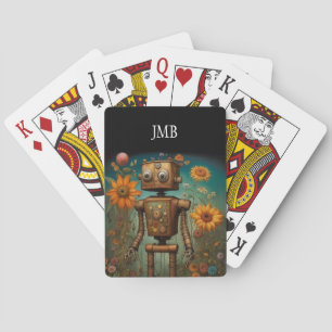 Jeu De Cartes Robot Whimsical Garden   ART NUMÉRIQUE