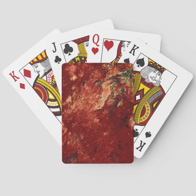Jeu De Cartes Roche peinte en rouge (dos)