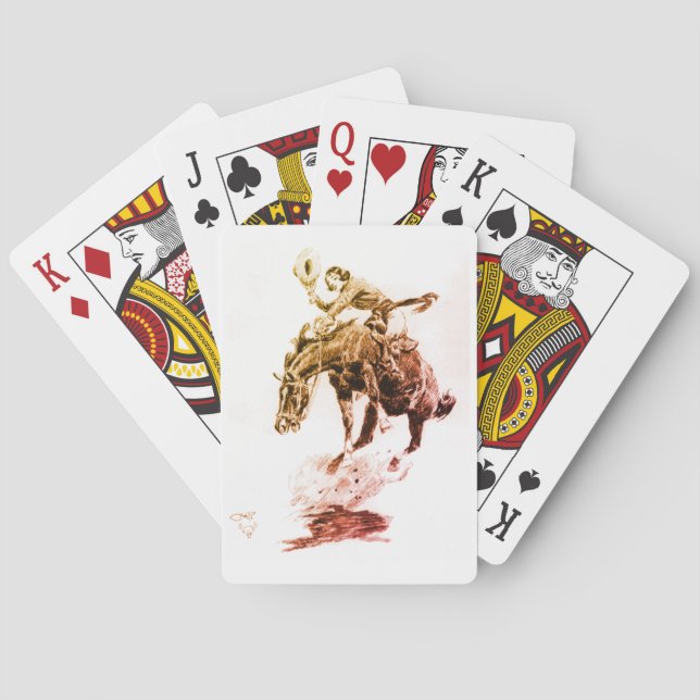 Jeu De Cartes Rodeo Cowgirl (par C.M. Russell) (dos)