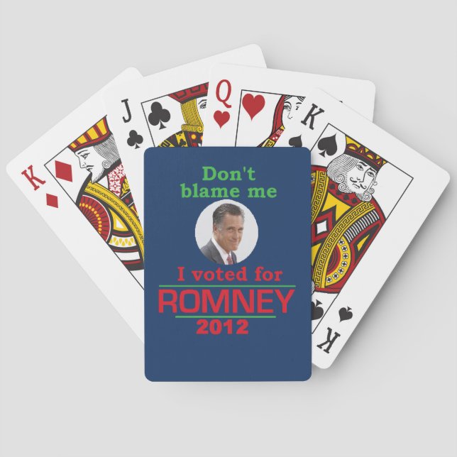 Jeu De Cartes Romney ne me blâment pas (dos)