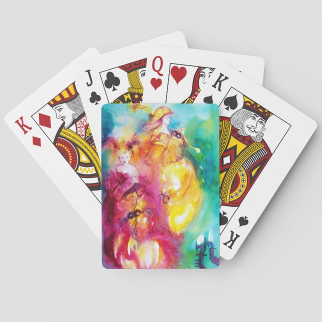 Jeu De Cartes RONDO EN LAGON Mascarade vénitienne Aquarelle (dos)