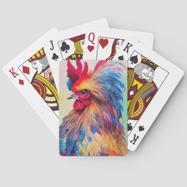 Jeu De Cartes Rooster Chicken Animal Discovery Aventure Nature (dos)