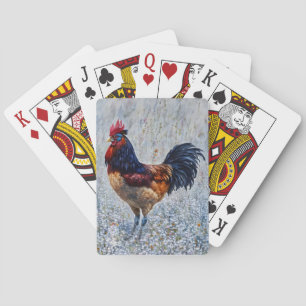 Jeu De Cartes Rooster Coloré Agritourisme Art Jouer des cartes