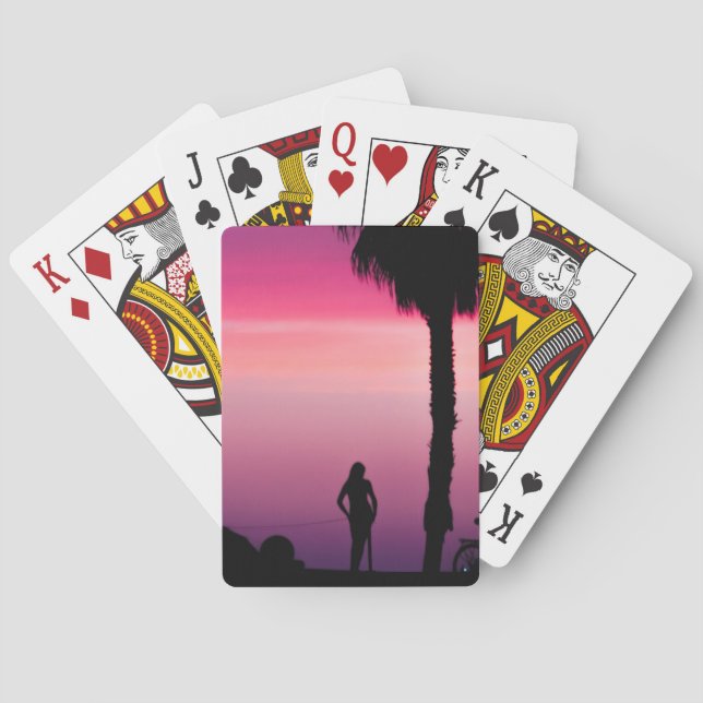 JEU DE CARTES ROSE (dos)