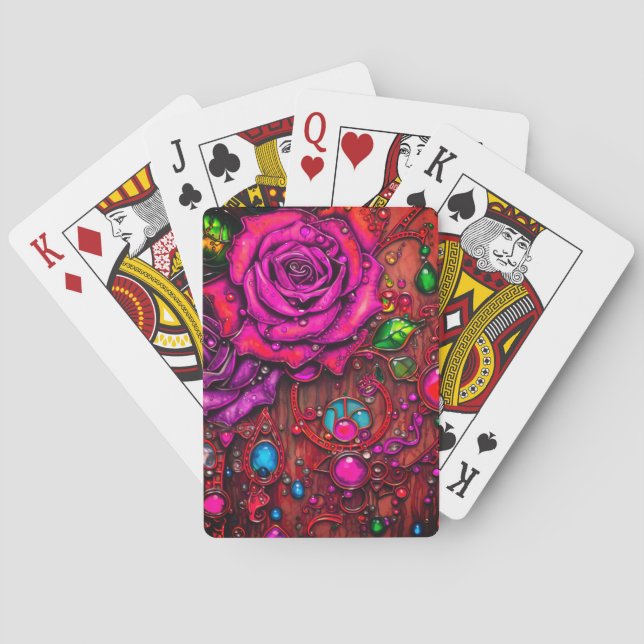 Jeu De Cartes Rose (dos)