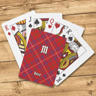 Jeu De Cartes Rose de clan Tartan