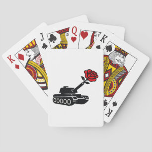 Jeu De Cartes Rose floral Tank anti-pacifisme de guerre