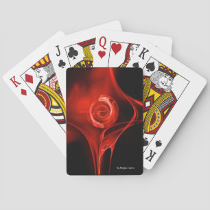 JEU DE CARTES ROSE FRACTAL ROUGE EN NOIR
