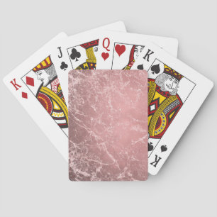 Jeu De Cartes Rose Gold Rose Moderne Tendance Glamour Marbre Chi
