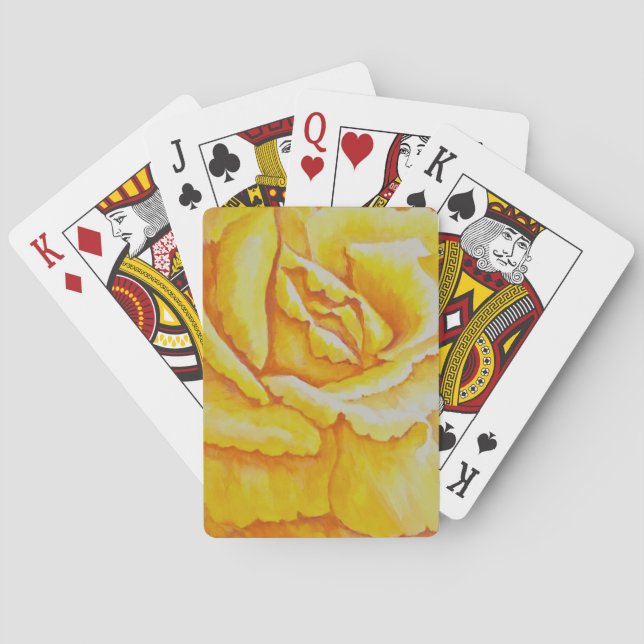 Jeu De Cartes Rose jaune (dos)