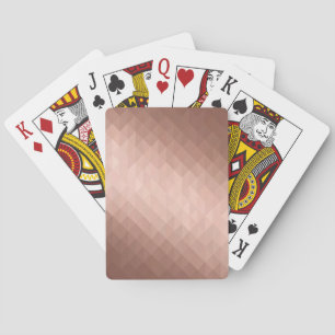 Jeu De Cartes Rose or métal tendance design chic