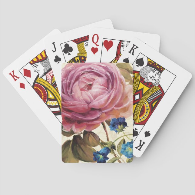 Jeu De Cartes Rose rose en pleine floraison (dos)