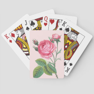 Jeu De Cartes Rose rose florale moderne pastel
