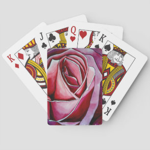 Jeu De Cartes Rose Rose macro fleurs aquarelle art abstrait