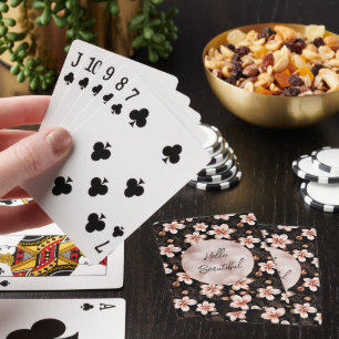 Jeu De Cartes Rose rose noire noire noire Floral or