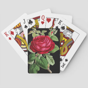 Jeu De Cartes Rose rouge vintage