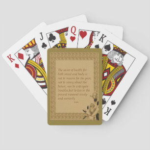 Jeu De Cartes Rose Secret De Santé Bouddha Citation Inspiration