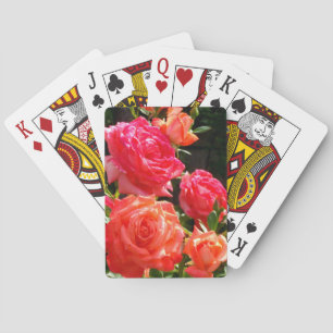 Jeu De Cartes Roses de corail romantique