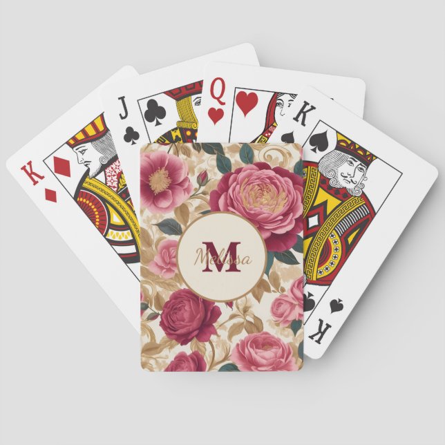 Jeu De Cartes Roses de jardin opulent (dos)