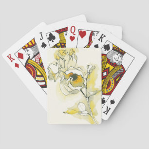 Jeu De Cartes Roses jaunes et blanches