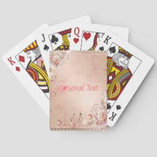 Jeu De Cartes Roses roses, perles et pierres précieuses