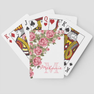 Jeu De Cartes Roses roses vintages rose pâle Nom des pivoines, m