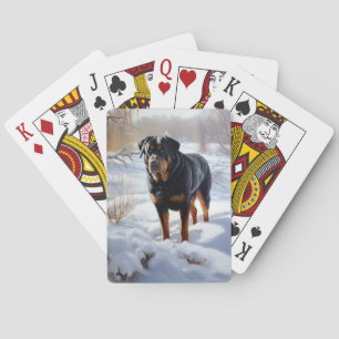 Jeu De Cartes Rottweiler Laisser neiger Noël
