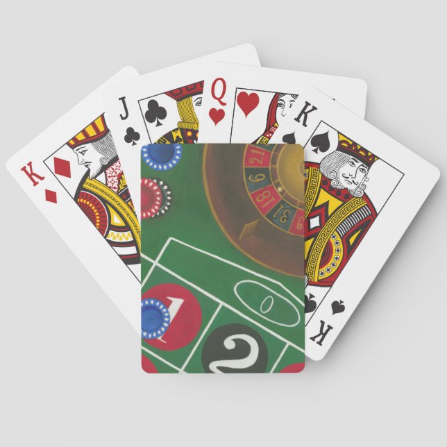 Jeu De Cartes Roulette Table avec puces et roue (dos)