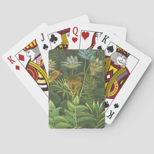 Jeu De Cartes Rousseau Tropical Jungle Lion Peinture (dos)