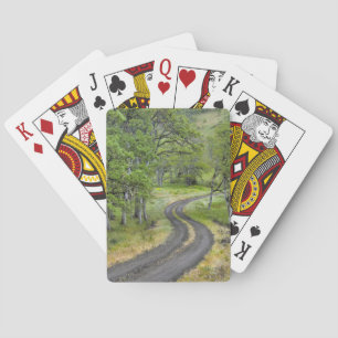 Jeu De Cartes Route de campagne à travers les arbres, Oregon