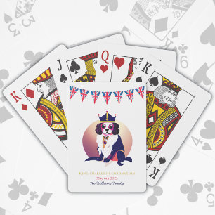 Jeu De Cartes Royal Coronation King Charles Dog Fun Texte person