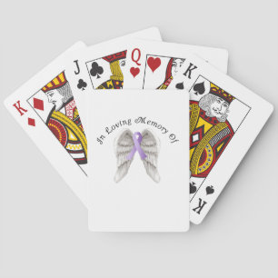 Jeu De Cartes Ruban Violet Tout Cancer En Mémoire