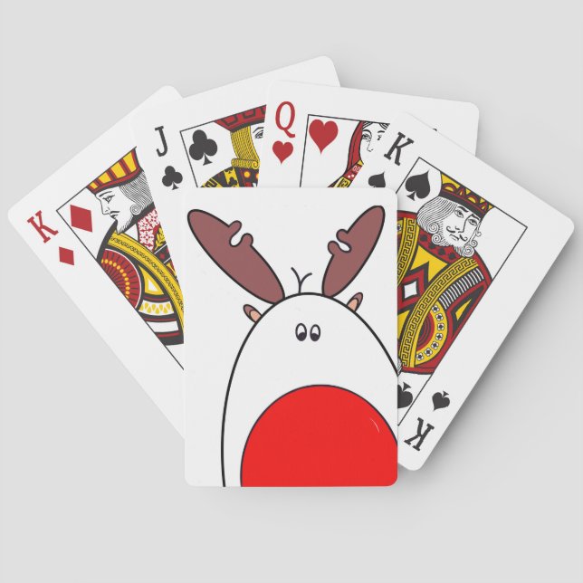 Jeu De Cartes Rudolph Noël des rennes du nez rouge (dos)